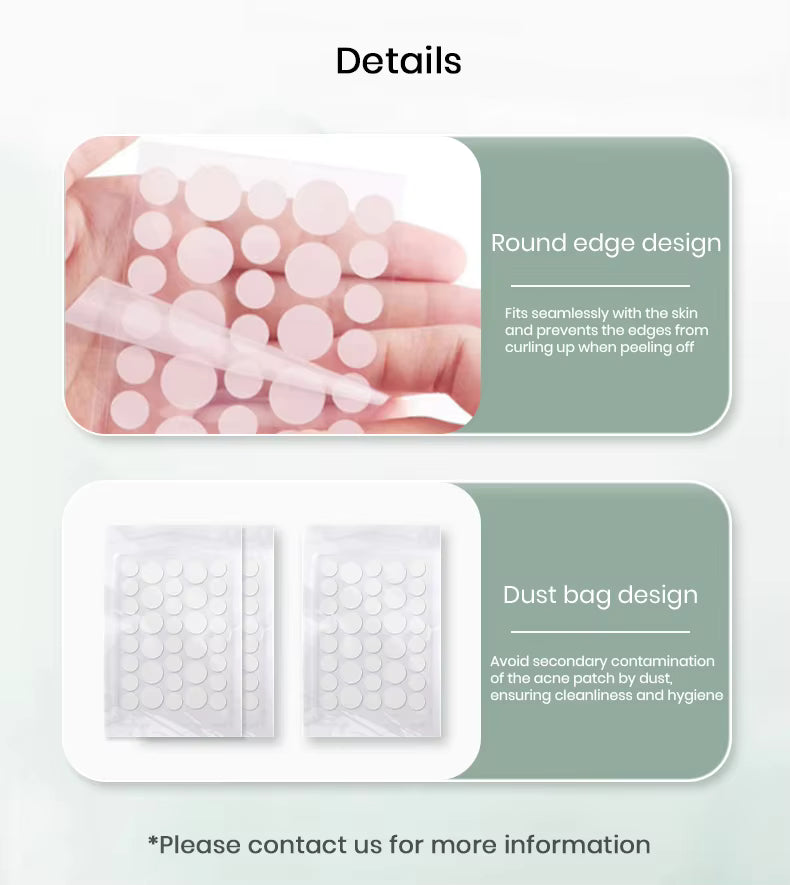 Hydrocolloid Acne Patches – Invisible Pimple Patch for Fast Healing & Scar Prevention.